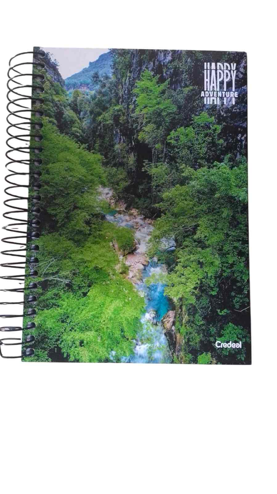 CADERNO ESPIRAL C.D.  1/4 HAPPY 200FLS